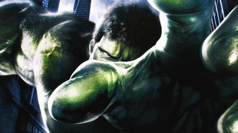 Hulk 2003 poster showing the Hulk reaching out to the viewer