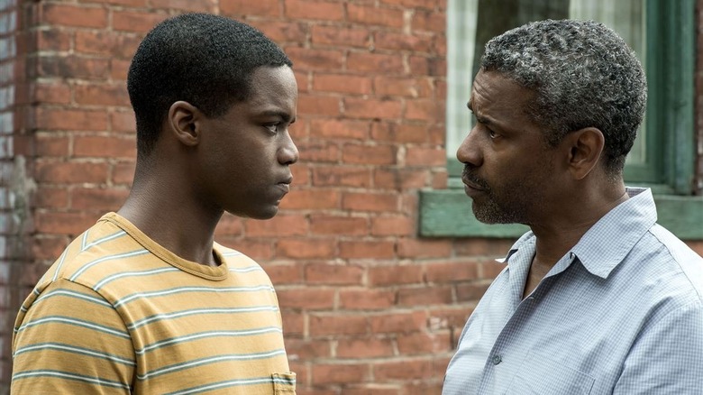 Denzel Stares At Son