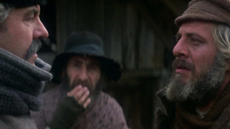 Louis Zorich and Chaim Topol in Fiddler on the Roof