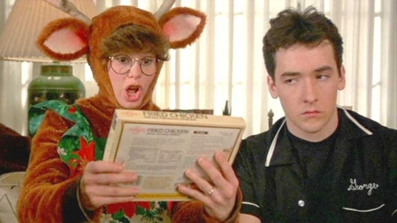 Better Off Dead John Cusak eyes a kid dressed as a reindeer