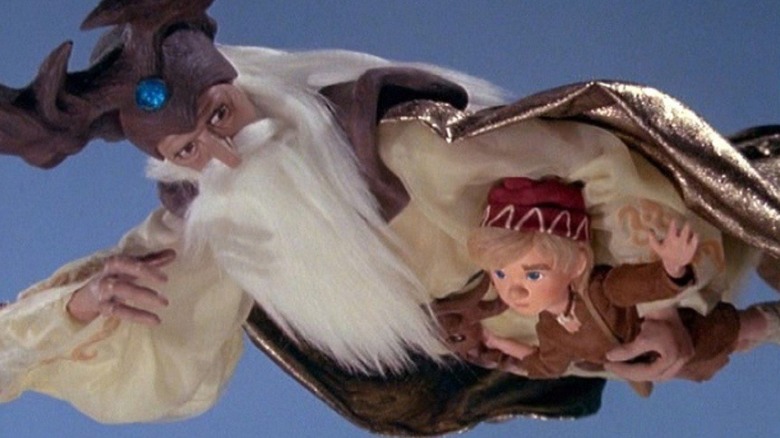 The Life and Adventures of Santa Claus flying with boy