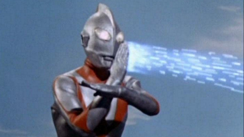 Ultraman shooting laser