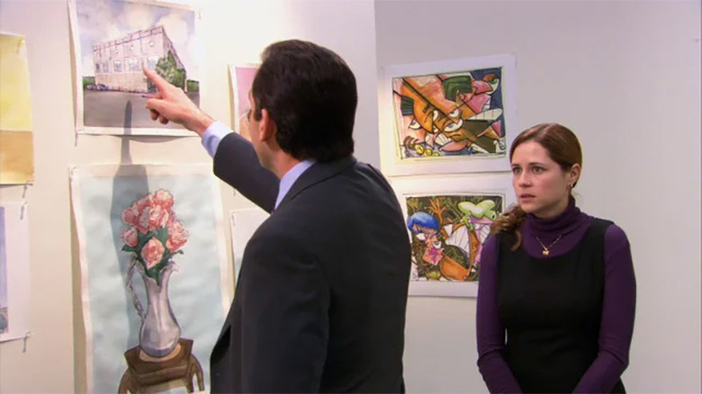 Steve Carell and Jenna Fischer in The Office