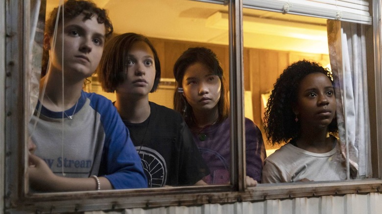 Fina Strazza, Sofia Rosinsky, Riley Lei Nelet, and Camryn Jones in Paper Girls