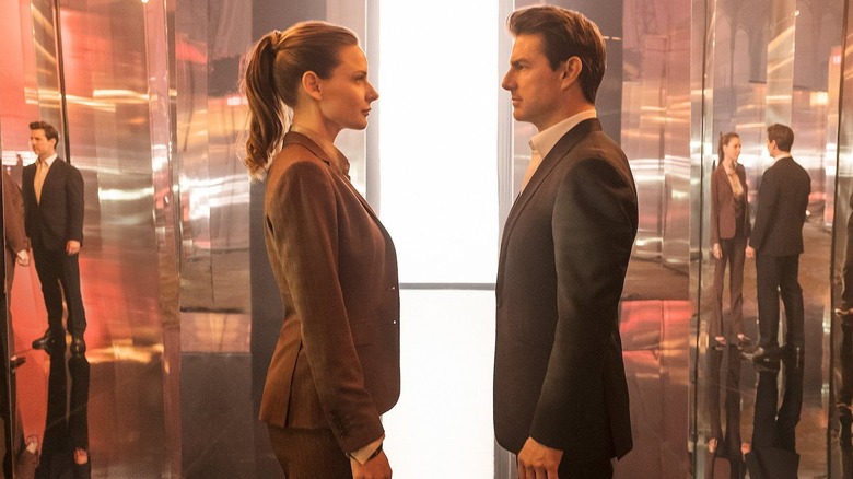 Rebecca Ferguson and Tom Cruise in Mission Impossible - Fallout