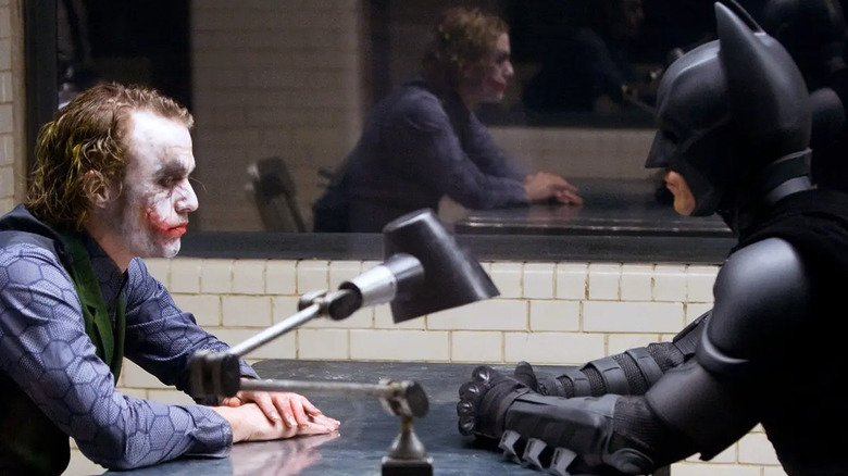 Heath Ledger and Christian Bale in The Dark Knight