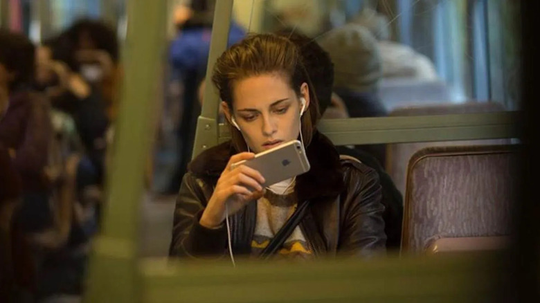 Kristen Stewart on a train in Personal Shopper
