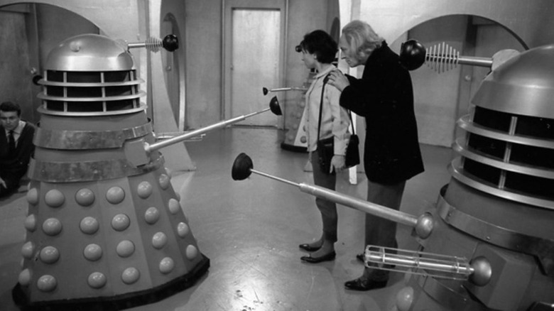 The first Doctor encountering the Daleks