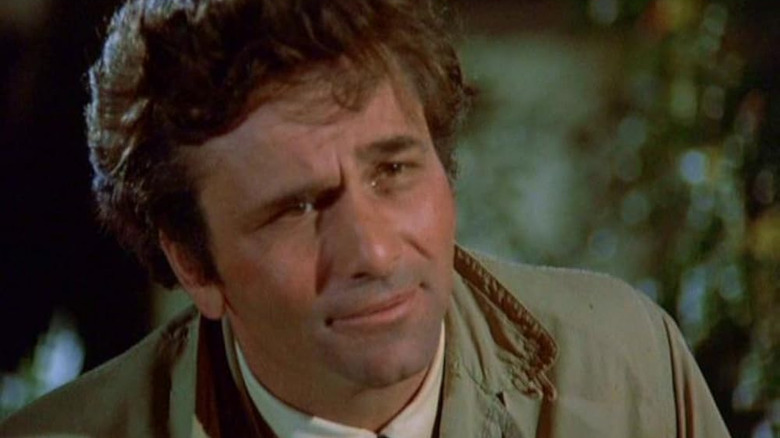 Columbo looking just off-camera on Columbo