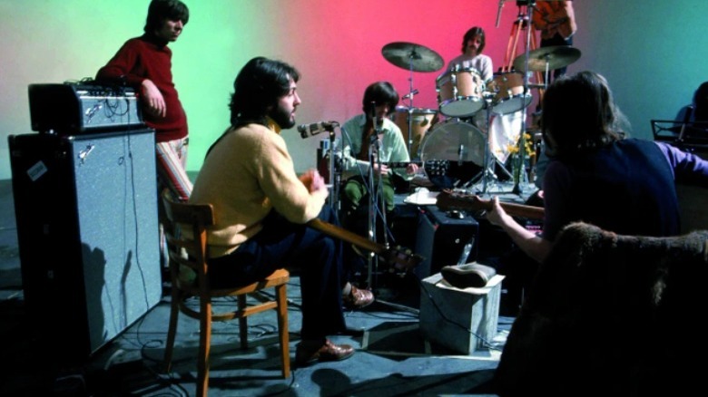 The Beatles rehearsing in Get Back 