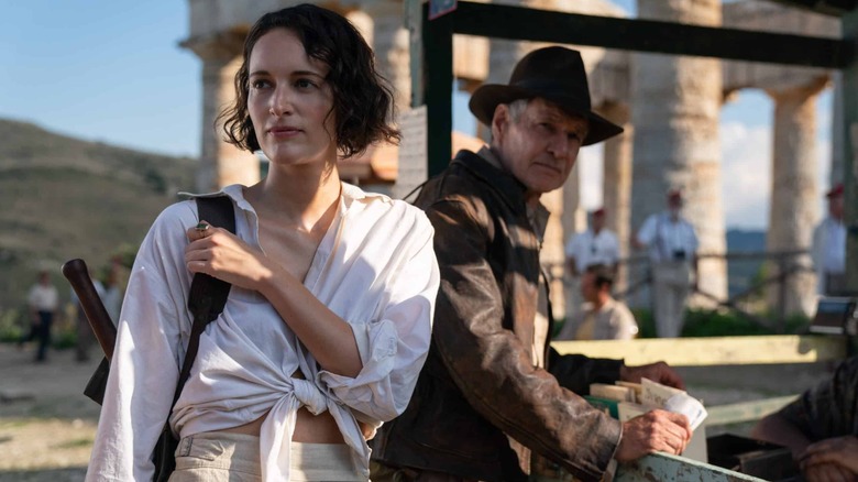 Phoebe Waller-Bridge and Harrison Ford in Indiana Jones in the Dial of Destiny