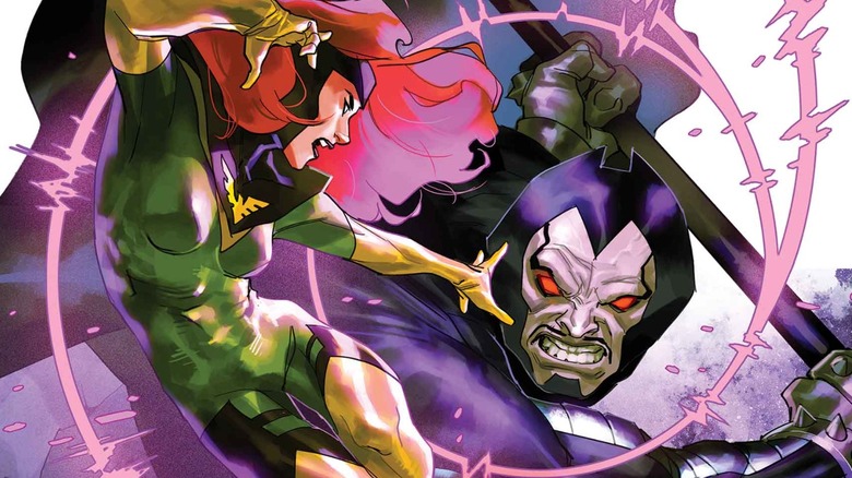 Phoenix #5 cover depicting Jean Grey battling dark god Perrikus