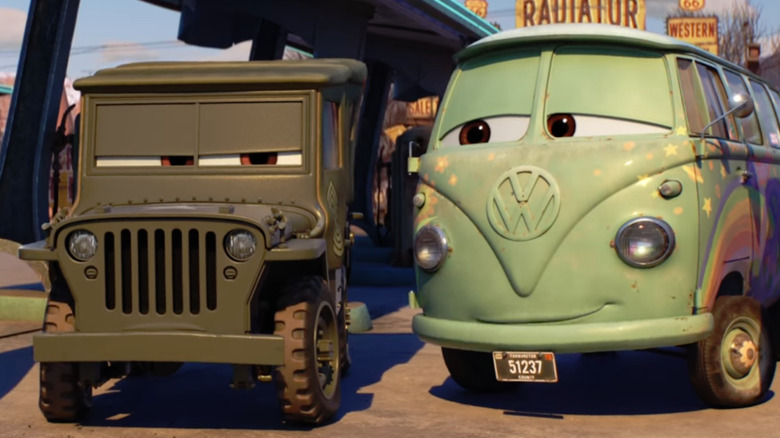 Sarge and Fillmore from Cars