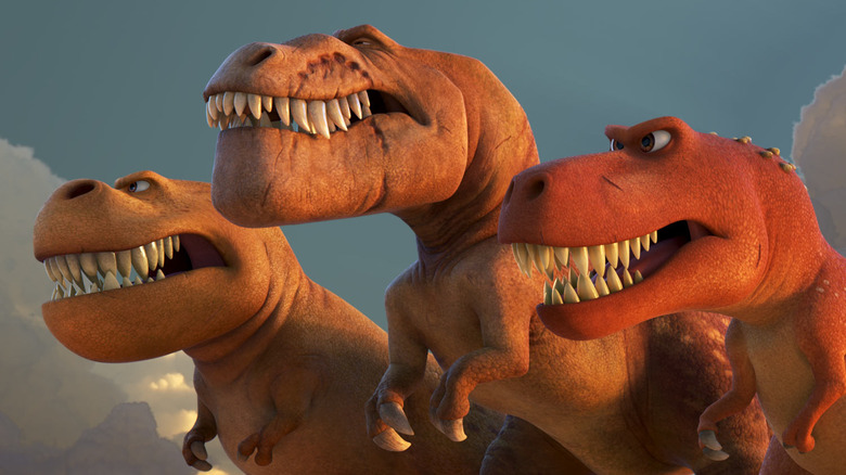 Nash, Butch, and Ramsey from The Good Dinosaur bare teeth