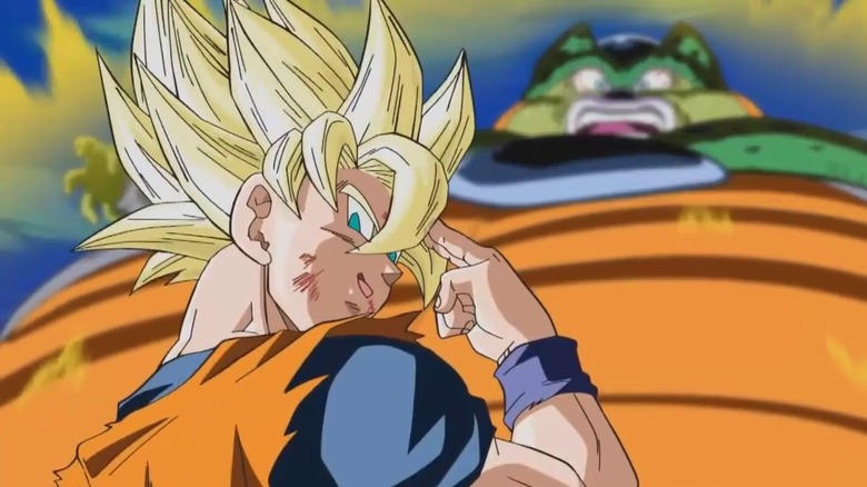 Goku and Cell in Dragon Ball Z