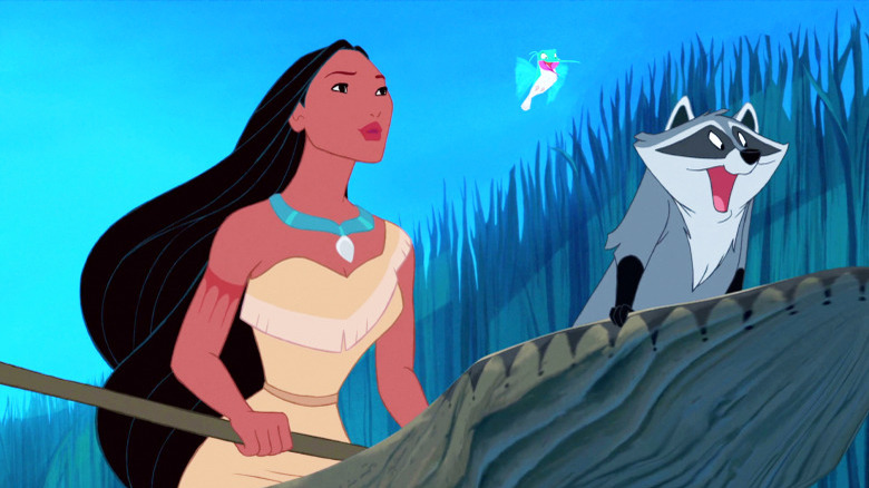 Pocahontas, Flit, and Meeko in Pocahontas