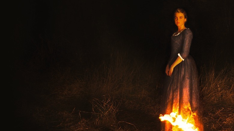 Héloïse with her dress on fire in Portrait of a Lady on Fire