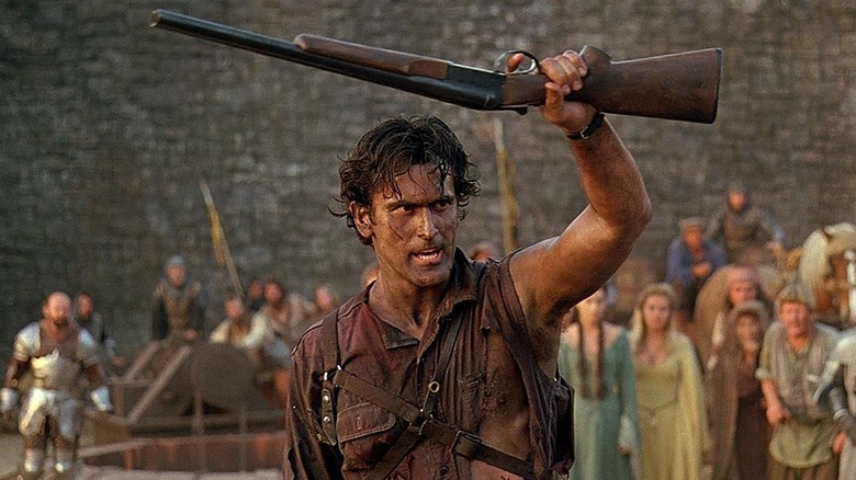 Army of Darkness Ash shows off boomstick