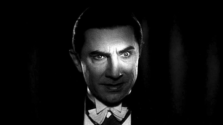 Bela Lugosi stares ominously at the camera in Dracula