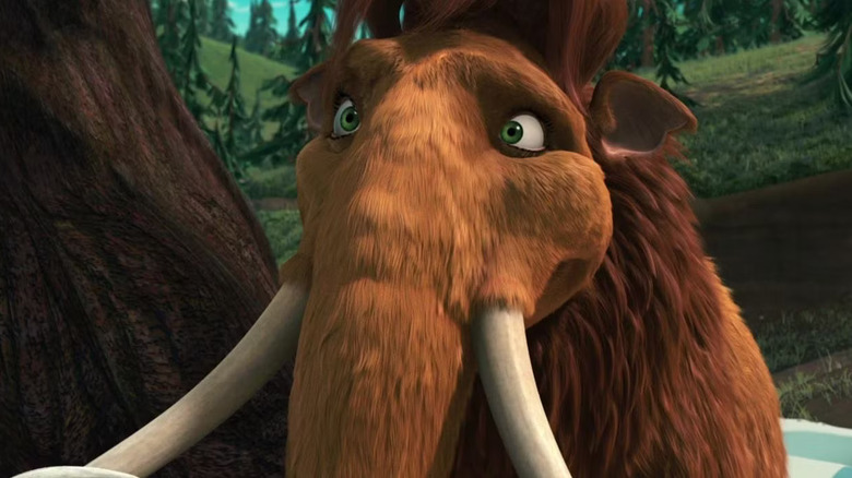 Ellie the mammoth, looking hopeful in Ice Age: The Meltdown