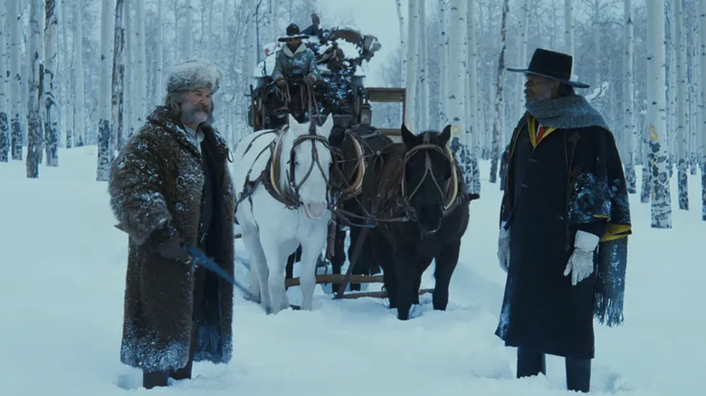 Kurt Russell and Samuel L. Jackson in The Hateful Eight