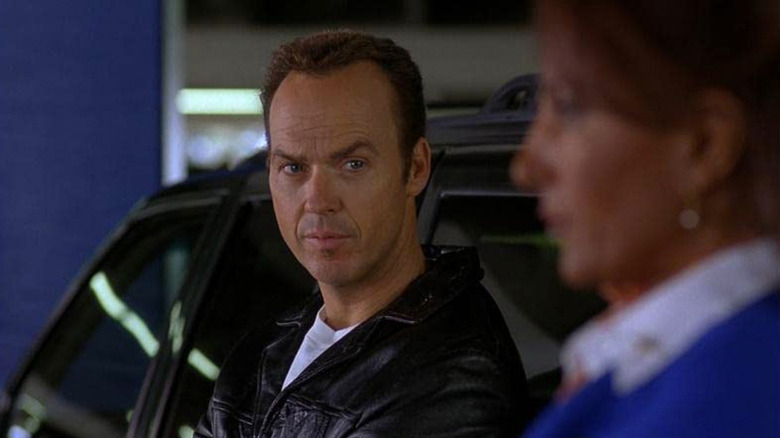 Michael Keaton and Pam Grier in Jackie Brown