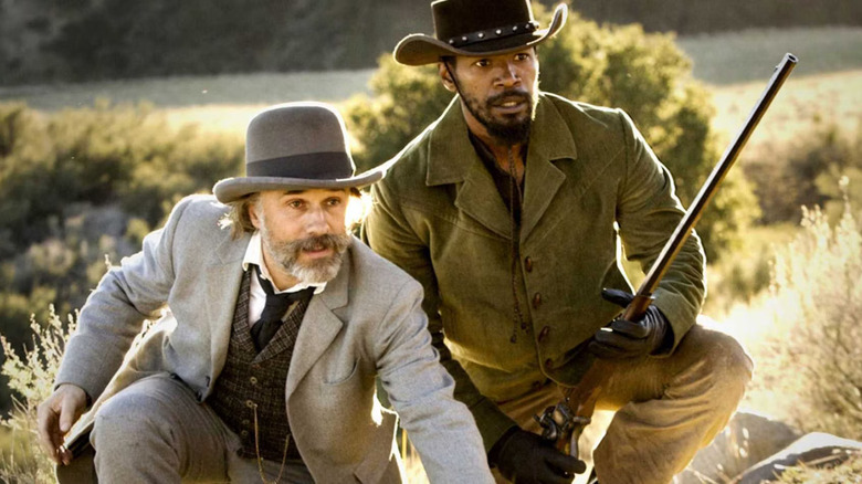 Christoph Waltz and Jamie Foxx in Django Unchained