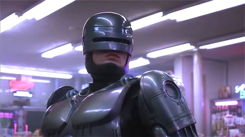 RoboCop stands in grocery store