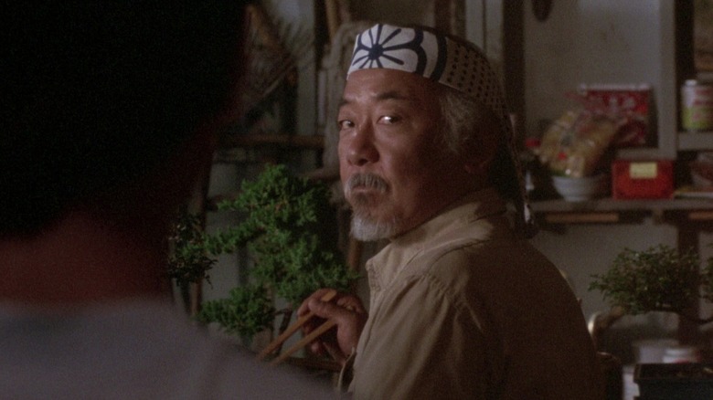 Pat Morita in The Karate Kid