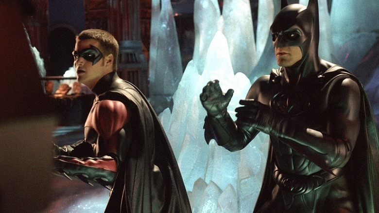 Batman and Robin prepare to fight