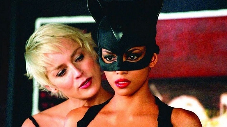 Catwoman confronts Sharon Stone's lead villain