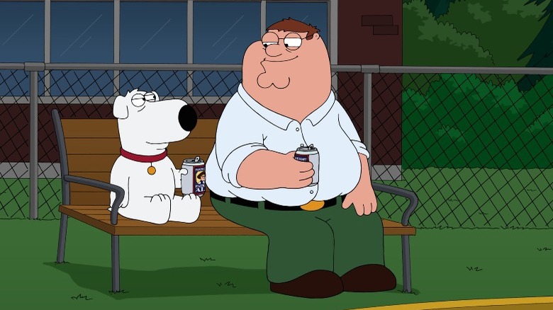 Peter Griffin and Brian Griffin drunk