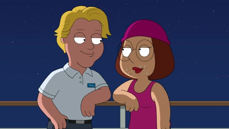 Meg Griffin flirting with boy on boat