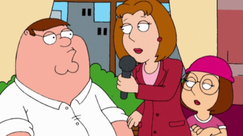 Peter Griffin being interviewed