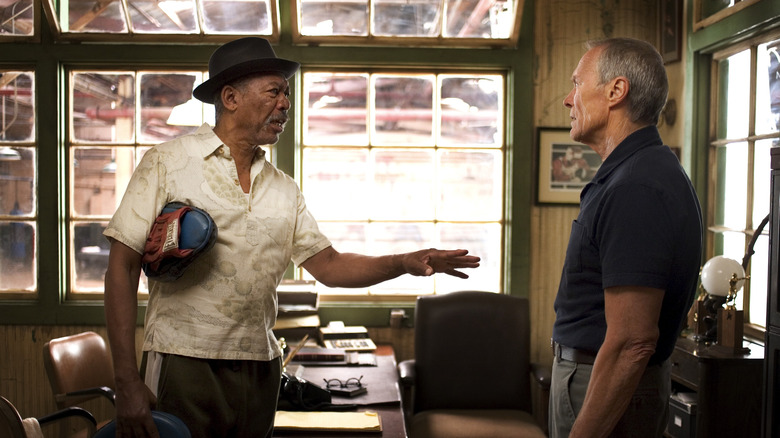 Morgan Freeman Clint Eastwood argue