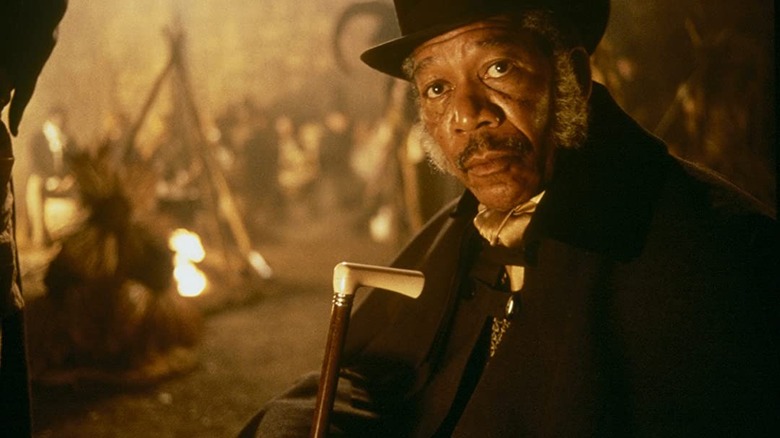 Morgan Freeman top hat walking stick