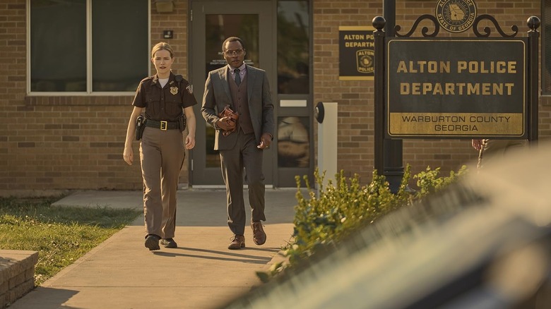 Willa Fitzgerald and Malcolm Goodwin in Reacher