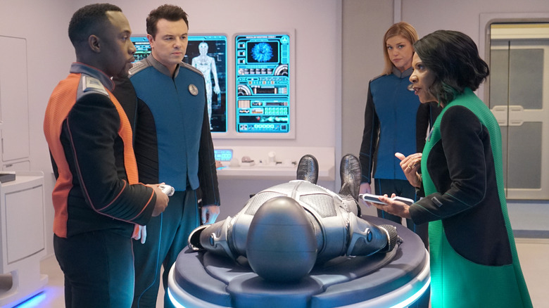 J. Lee, Seth MacFarlane, Adrianne Palicki, and Penny Johnson Jerald in The Orville