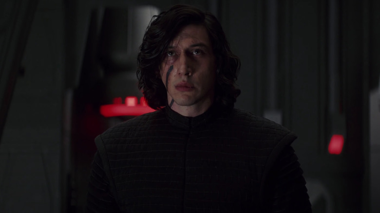 Adam Driver as Kylo Ren in Star Wars: The Last Jedi