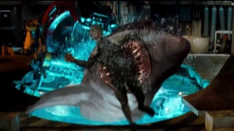 Samuel L. Jackson eaten by a shark in Deep Blue Sea