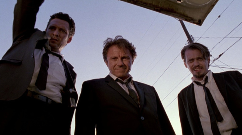 Michael Madsen, Harvey Keitel, and Steve Buscemi in Reservoir Dogs