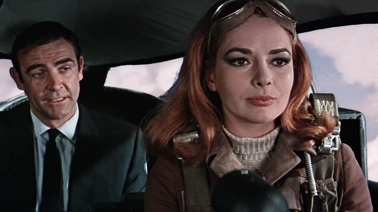 Sean Connery as James Bond takes a backseat to Karin Dor as Helga Brandt in You Only Live Twice