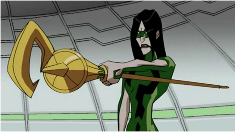 Riddler holding his staff Batman 2004 