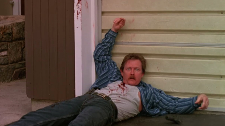 Robert Patrick is surprised to be dead as Officer Jack Rucker in Cop Land