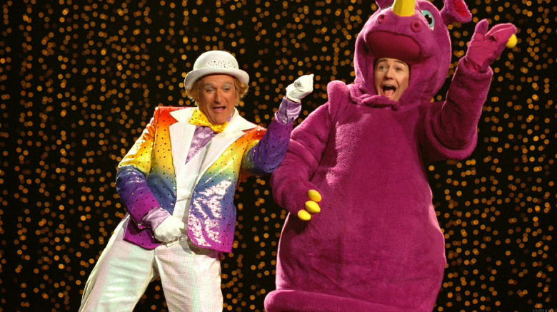 Robin Williams and Edward Norton in Death to Smoochy