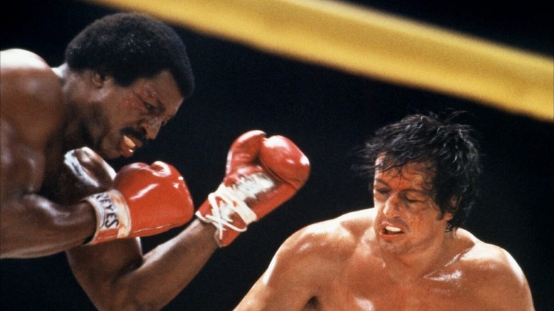 Apollo and Rocky fighting in Rocky II