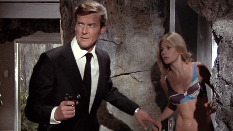 Roger Moore and Britt Ekland in The Man with the Golden Gun