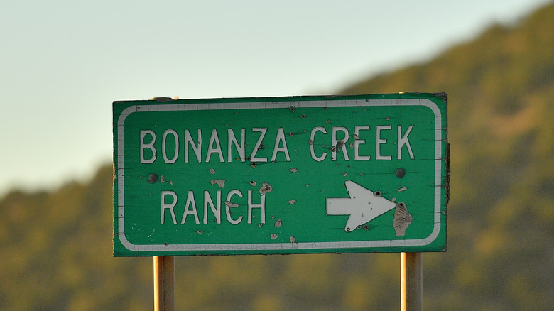 Street sign for Bonanza Creek Ranch