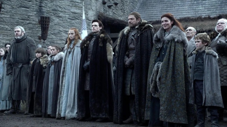 The Stark family in Game of Thrones