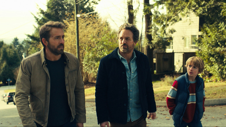 Walker Scobell, Ryan Reynolds and Mark Ruffalo